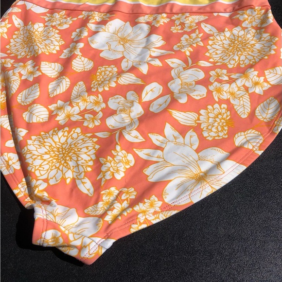 Matilda Jane Swimsuit Ladies Size Large Floral Tropical Orange Yellow One Piece - Picture 4 of 15